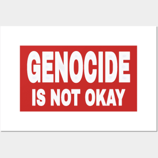 GENOCIDE IS NOT OKAY - TERRORISM IS NOT OKAY - Double-sided Posters and Art